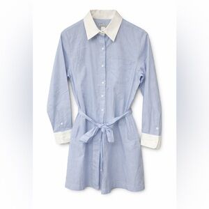 NWT Outerknown Womens Size XS Blue 100% Organic Cotton Long Sleeve Romper NEW